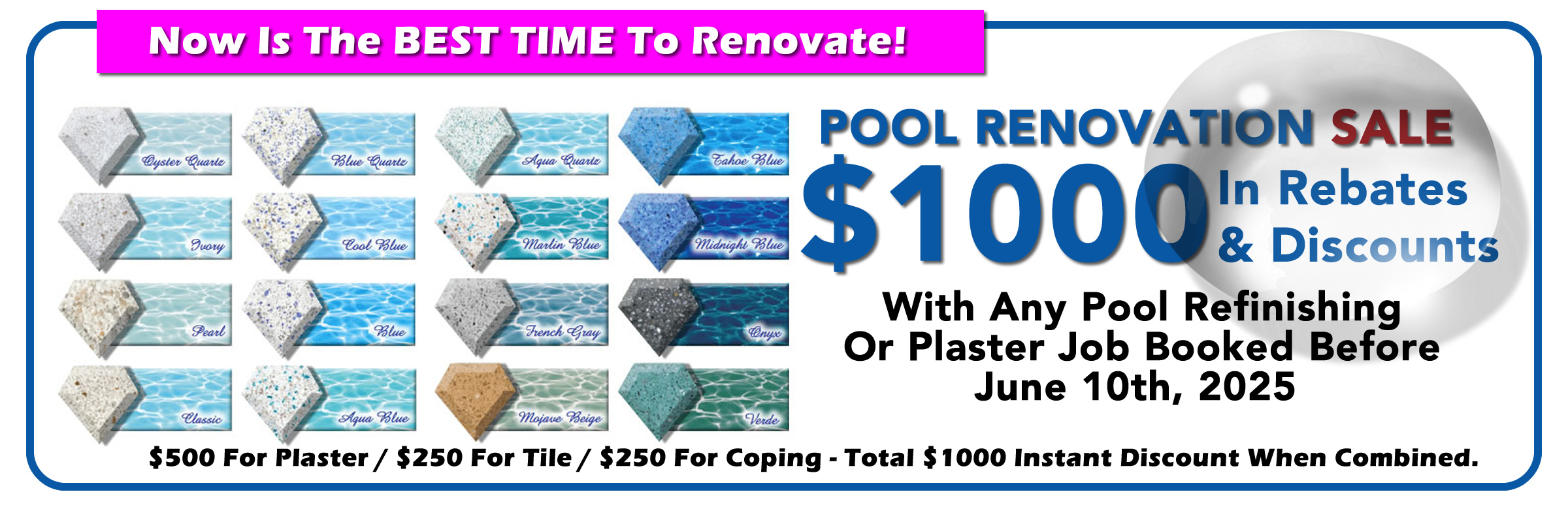 June Pool Remodeling Sale